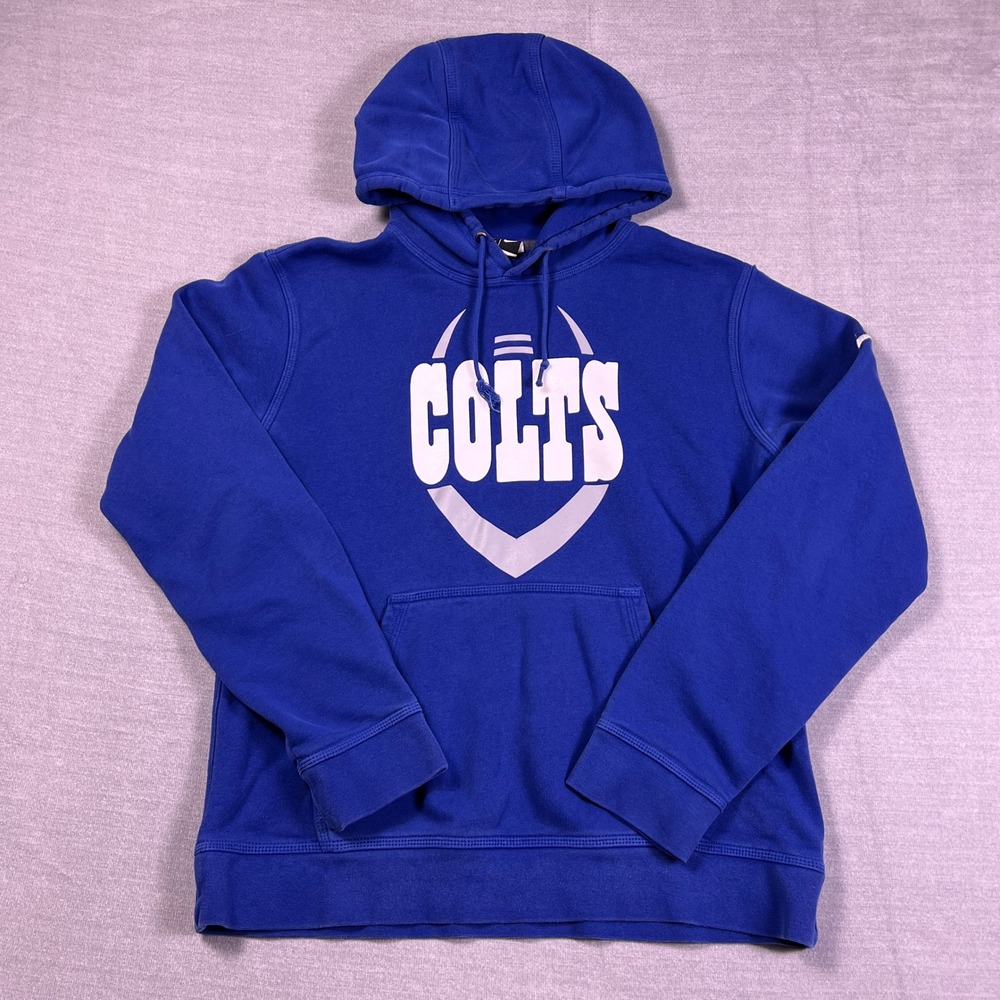 Nike NFL‎ Team Apparel Indianapolis Colts Mens Medium Blue Hoodie Sweatshirt